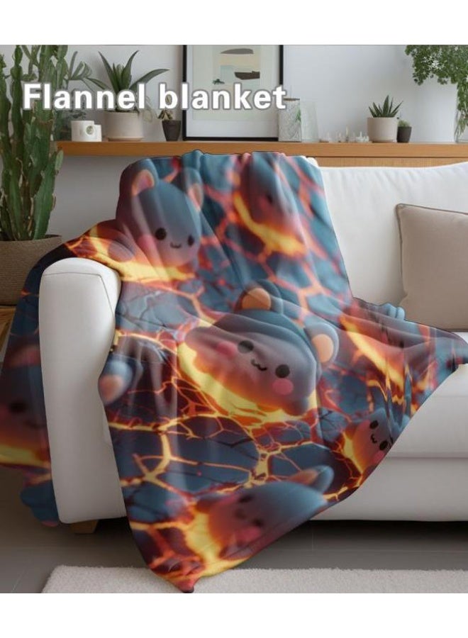 general Children's or student cartoon flannel thin blanket (warm and comfortable, suitable for sleep, games) 100cm*150cm - Image 1