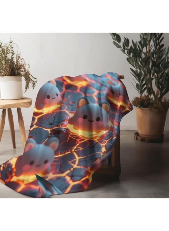 general Children's or student cartoon flannel thin blanket (warm and comfortable, suitable for sleep, games) 100cm*150cm - Image 4