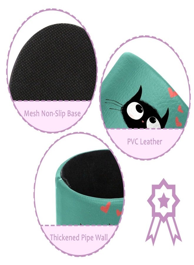 Cat and Love Pen Holder Pencil Organizer for Desk, 3.1” x 3.1” x 3.9” Pencil Cup Office Supplies, Large Capacity Cute Pen and Makeup Brush Holder for Home, School, Desktop - Image 2