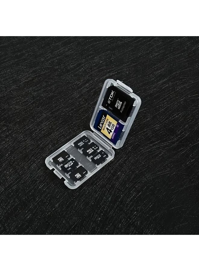 1pc Transparent Plastic SD Card Storage Box Holder With Lid For Camera - Image 4