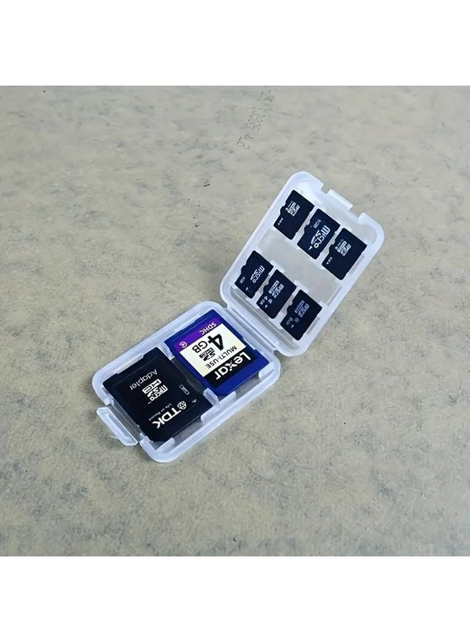 1pc Transparent Plastic SD Card Storage Box Holder With Lid For Camera - Image 2