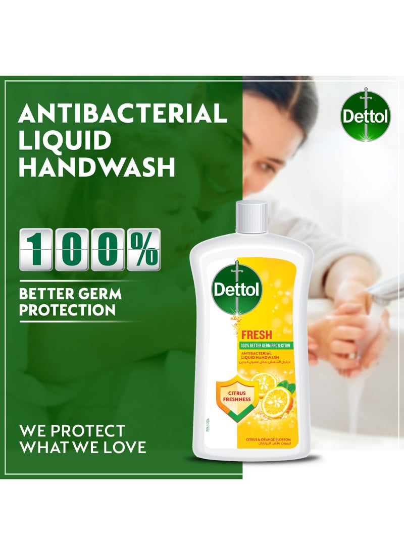 Dettol Fresh Liquid Handwash Pack Of 2 1Liters - Image 2