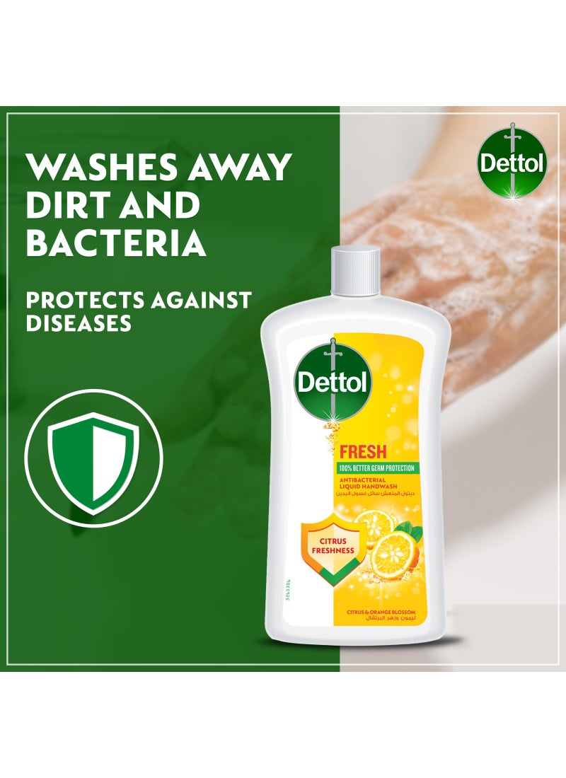 Dettol Fresh Liquid Handwash Pack Of 2 1Liters - Image 3