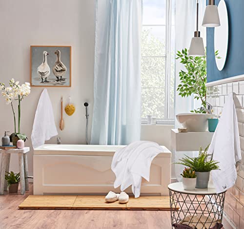 Utopia Towels 8 Piece Premium Towel Set, 2 Bath, 2 Hand, and 4 Wash Cloths, 600 GSM 100% Ring Spun Cotton, Highly Absorbent Towels for Bathroom, Gym, Hotel, and Spa, White - Image 5