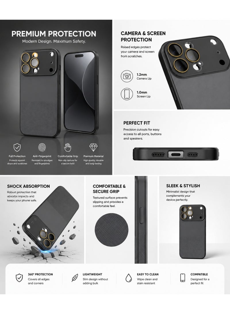 حافظة هاتف ماج سيف لهاتف آيفون 16، سيليكون مطفي، مقاومة للسقوط، أسود - Image 2
