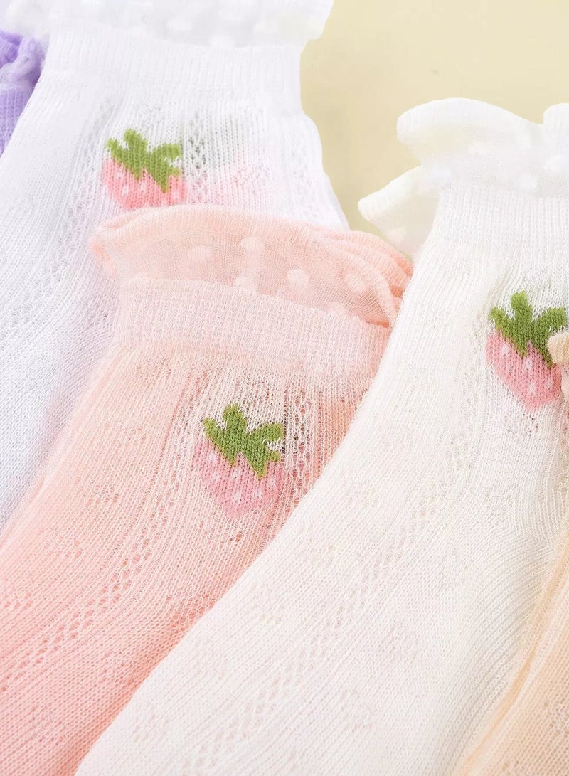 5pairs Baby Fruit Print Socks - Image 5
