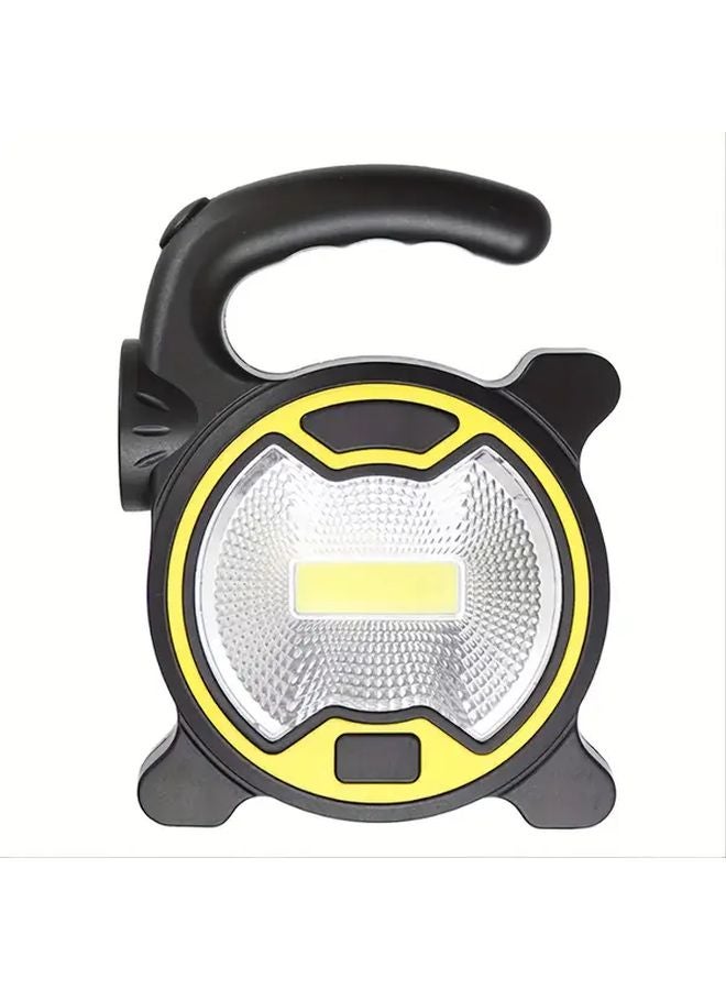 Yellow Portable LED Work Light Battery Powered Mini Lantern Touch Control Matte Metal Finish - Image 1