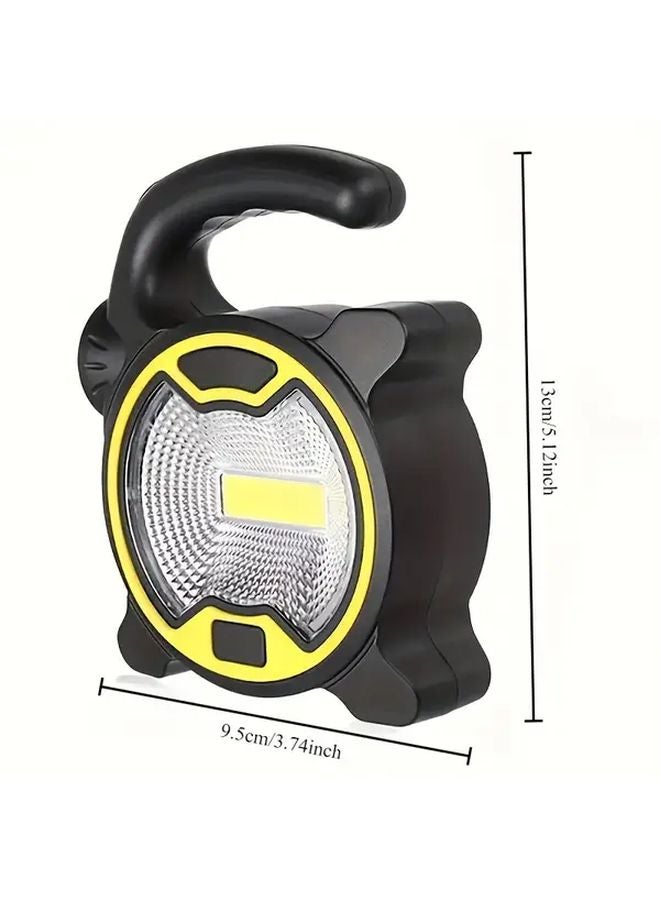 Yellow Portable LED Work Light Battery Powered Mini Lantern Touch Control Matte Metal Finish - Image 4