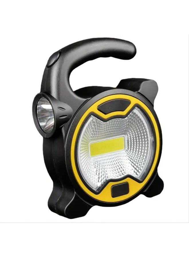 Yellow Portable LED Work Light Battery Powered Mini Lantern Touch Control Matte Metal Finish - Image 2