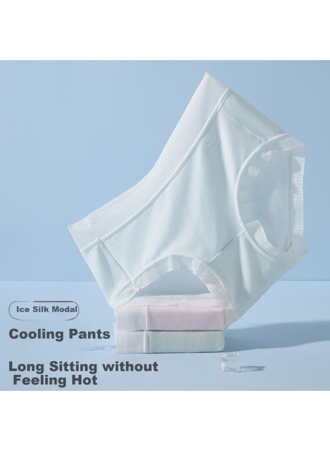 Fentengcare Women's Modal Ice Silk Thin Mid-waist Comfortable Seamless Antibacterial Simple Comfortable Panties - Image 3