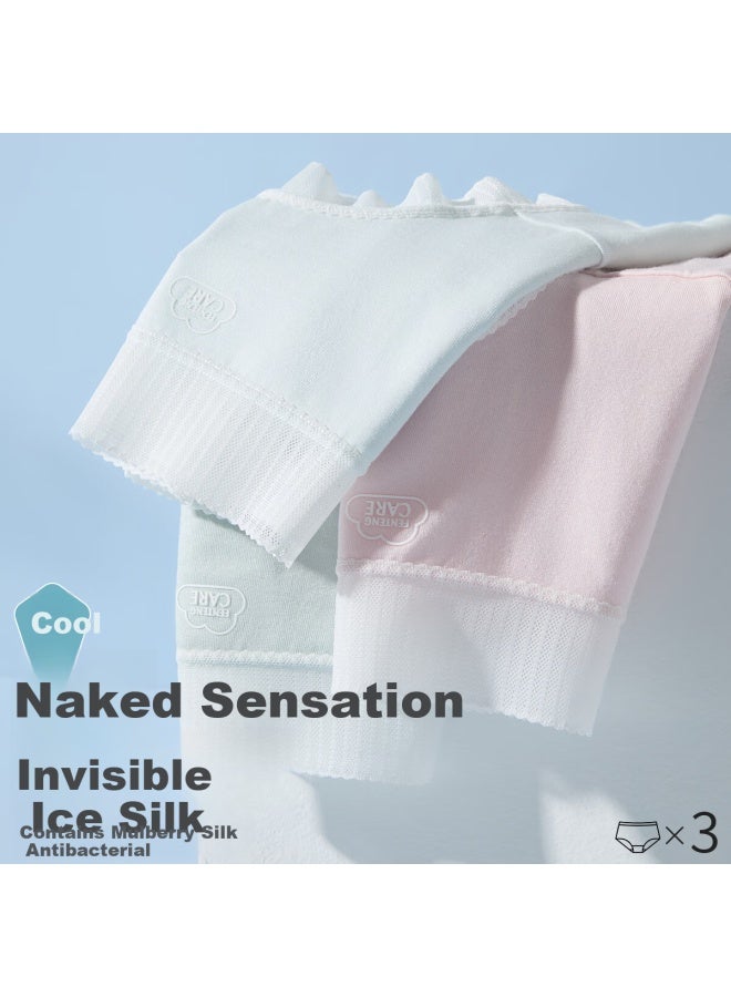 Fentengcare Women's Modal Ice Silk Thin Mid-waist Comfortable Seamless Antibacterial Simple Comfortable Panties - Image 2
