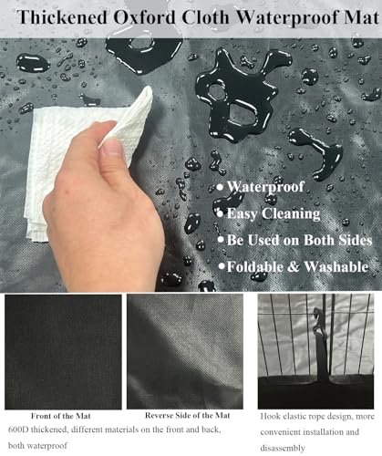 LANGXUN 16pcs Small Animal Playpen with Waterproof Mat, Pet Playpen, Rabbit Guinea Pig Cages, Puppy Kitten Playpen | Indoor & Outdoor Portable Metal Wire Yard Fence 13"x13" - Image 3