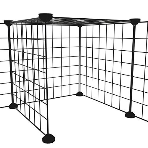 LANGXUN 16pcs Small Animal Playpen with Waterproof Mat, Pet Playpen, Rabbit Guinea Pig Cages, Puppy Kitten Playpen | Indoor & Outdoor Portable Metal Wire Yard Fence 13"x13" - Image 5