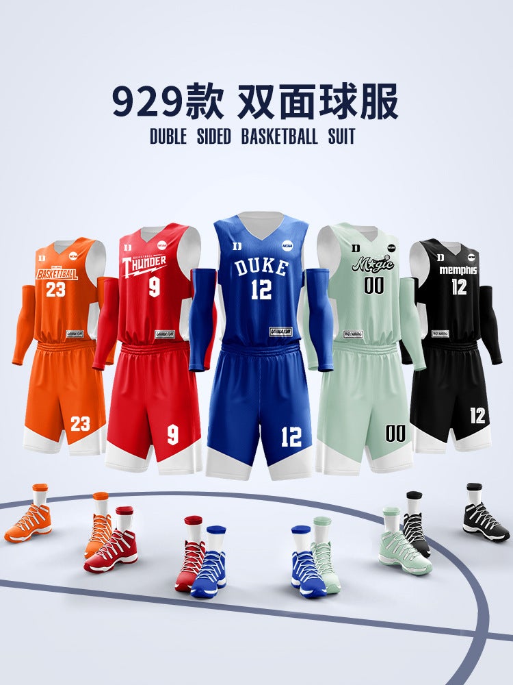American Double-Sided Basketball Suit Suit Adult Children'S Sports Vest New Narrow Shoulder Quick-Drying Jersey Printing - Image 4