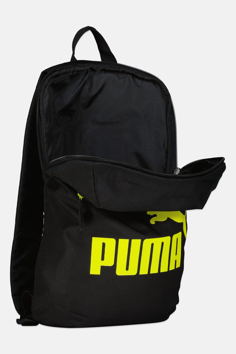 PUMA حقيبة ظهر للرجال بشعار العلامة التجارية، سوداء - Image 3