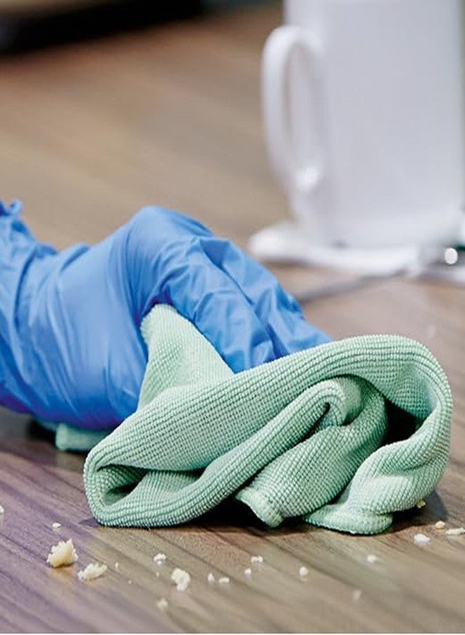 Unger Commercial MicroWipe™ 4000 Heavy Duty Microfiber Cleaning Cloth, 16" x 15", Green, 10-Pack - Absorbs 6X Its Weight, Streak-Free for Glass, Stainless Steel, and Multi-Surface Cleaning, MF400 - Image 4