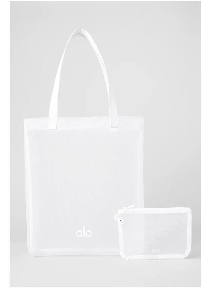 alo Yoga Sheer Era Tote Bag White  - Image 1