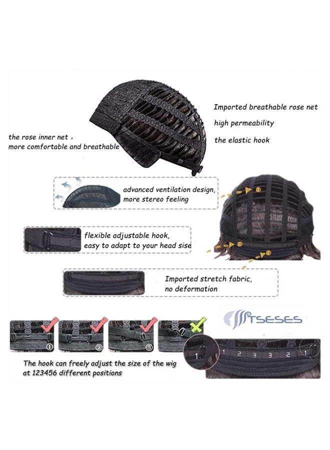 باروكات قصيرة مجعدة شقراء للرجال باروكات شقراء صناعية طبيعية ومزخرفة لشعر هالوين وكوسبلاي للذكور (شقراء)