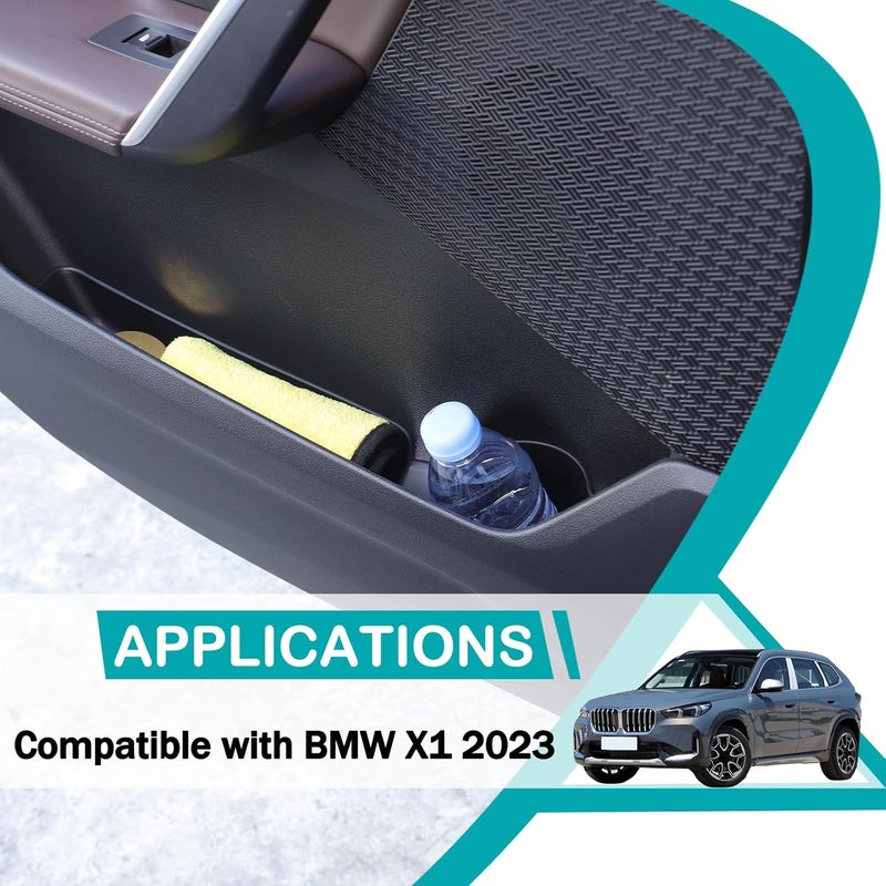 Hudiriy Front and Rear Row Door Side Storage Box for BMW X1 iX1 and 2024 BMW X2 iX2 - Armrest Phone Container Organizer - Image 3