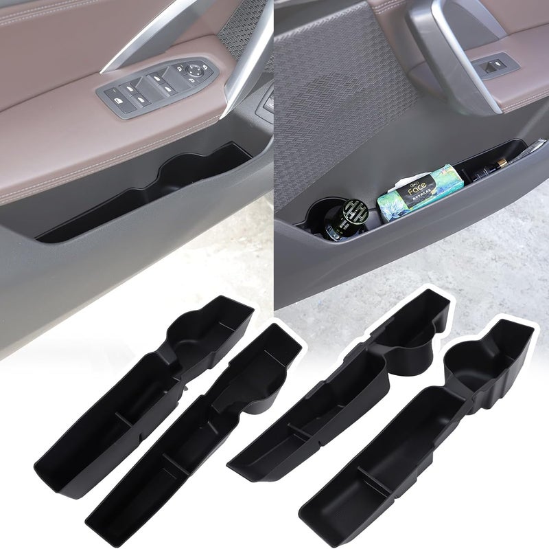 Hudiriy Front and Rear Row Door Side Storage Box for BMW X1 iX1 and 2024 BMW X2 iX2 - Armrest Phone Container Organizer - Image 1