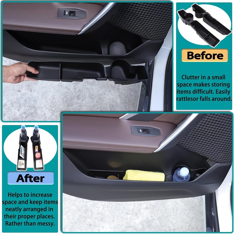 Hudiriy Front and Rear Row Door Side Storage Box for BMW X1 iX1 and 2024 BMW X2 iX2 - Armrest Phone Container Organizer - Image 2