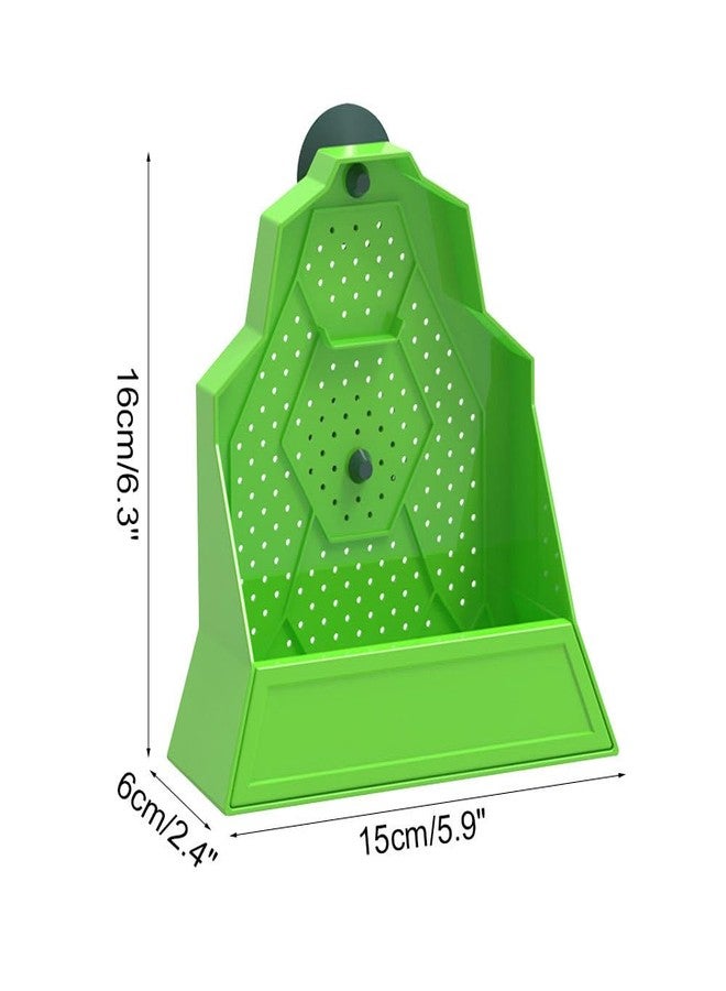 MiOYOOW Reptile Bug Feed Bowl, Suction Cup Hanger Escapeproof Bugs Feeder Box with Ventilation Holes, Wall-Mounted Hunting Food Bowl for Lizard Bearded Dragon Frog - Image 2