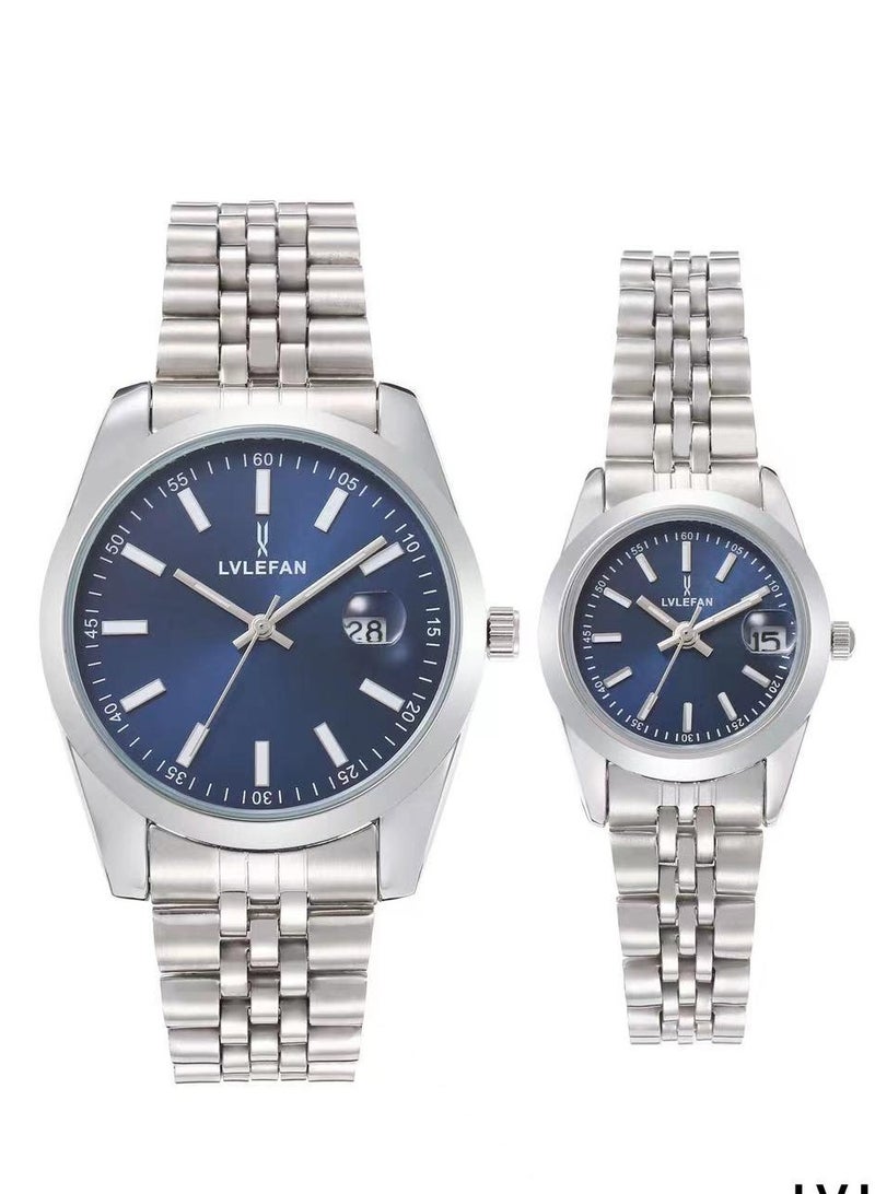 ليفان طقم ساعة يد للزوجين ضد الماء وبجودة عالية من Lv Lefan