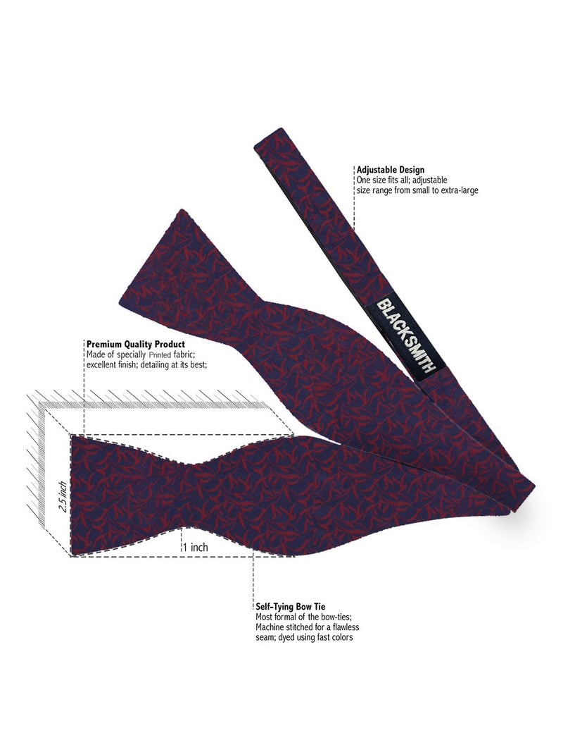 Blacksmith Black Self Tie Bowtie for Men - Image 3