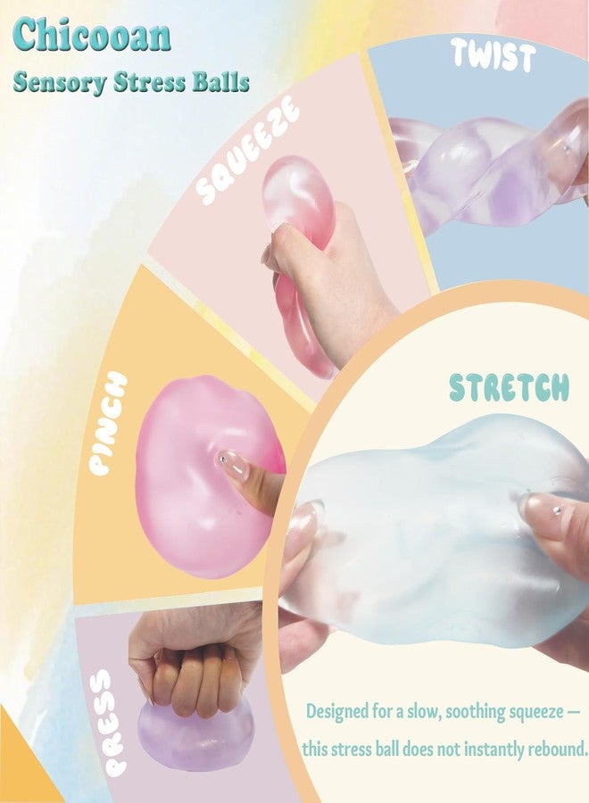 Chicooan 3Pcs Coconut Oil Squishy Stress Balls 2.36in Large Moldable Squeeze Balls Sensory Fidget Toy for Anxiety Relief Party Favors Gifts - Image 3