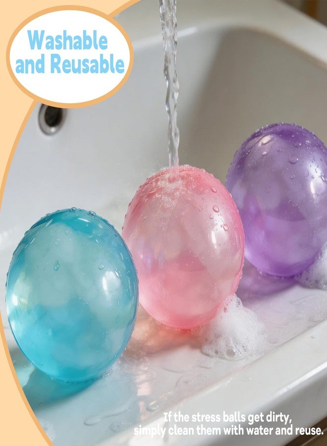 Chicooan 3Pcs Coconut Oil Squishy Stress Balls 2.36in Large Moldable Squeeze Balls Sensory Fidget Toy for Anxiety Relief Party Favors Gifts - Image 5