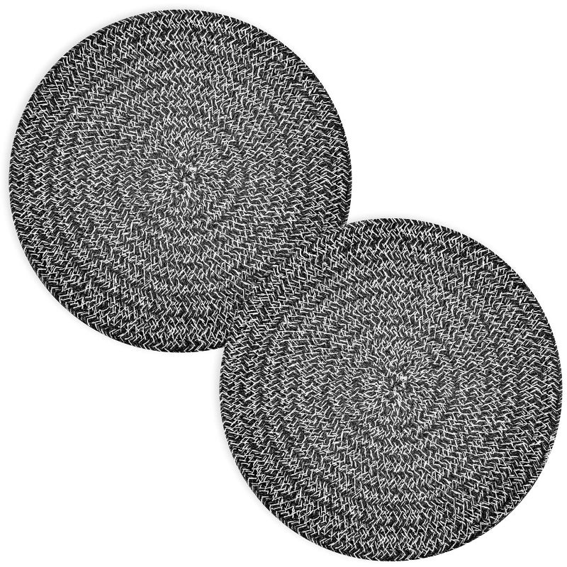 Cazzon Trivets for Hot Dishes, Pots and Pans, 8 Inches Hot Pads 5 Pcs, Pot Holders for Kitchen, Heat Resistant Mat Protect Counter, Coasters Set Home Essentials Farmhouse Decor (Deep Gray) - Image 2