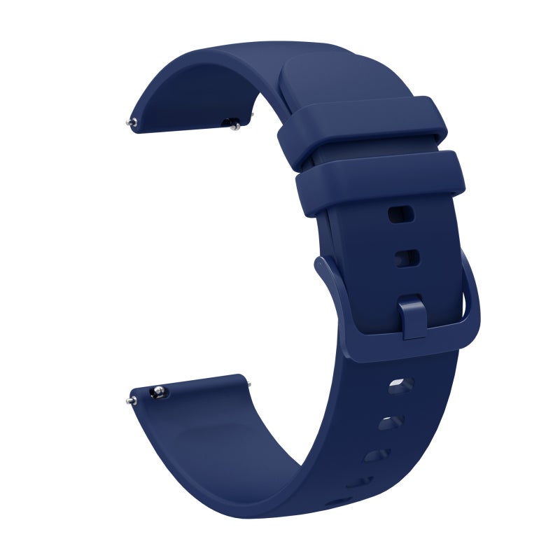 erorex For Samsung Gear Sport 20Mm Solid Color Soft Silicone Watch Band(Navy Blue) - Image 2