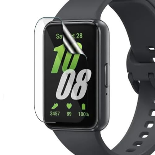 FCS (Pack of 3 SmartWatch Screen protector for Samsung Galaxy Fit 3 (1.6") | Ultrathin 0.125mm 9H anti shock flexible TPU membrane - Image 1