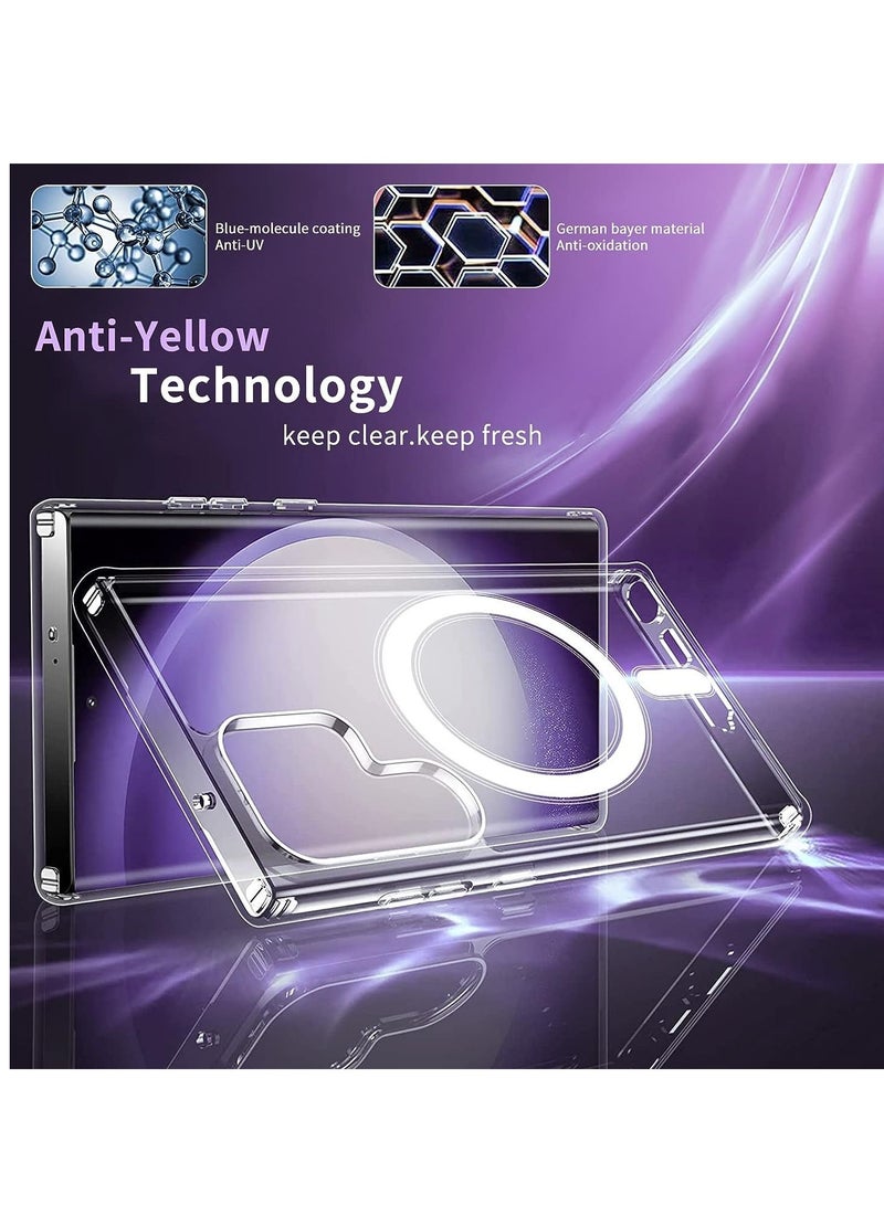 S23 Ultra Case Clear Cover for Samsung Galaxy S23 Ultra, with Support Ma-g-safe Charger Charging Ultra-Thin Shockproof and Transparent Non-yellowing Case for S23 Ultra 6.8 Inch (2023) - Image 3