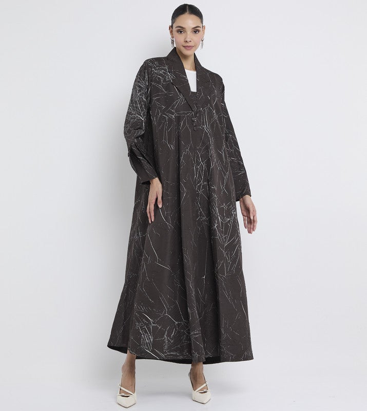 ROZA Stylish Self Design Abaya - Image 1