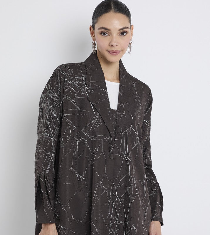 ROZA Stylish Self Design Abaya - Image 3