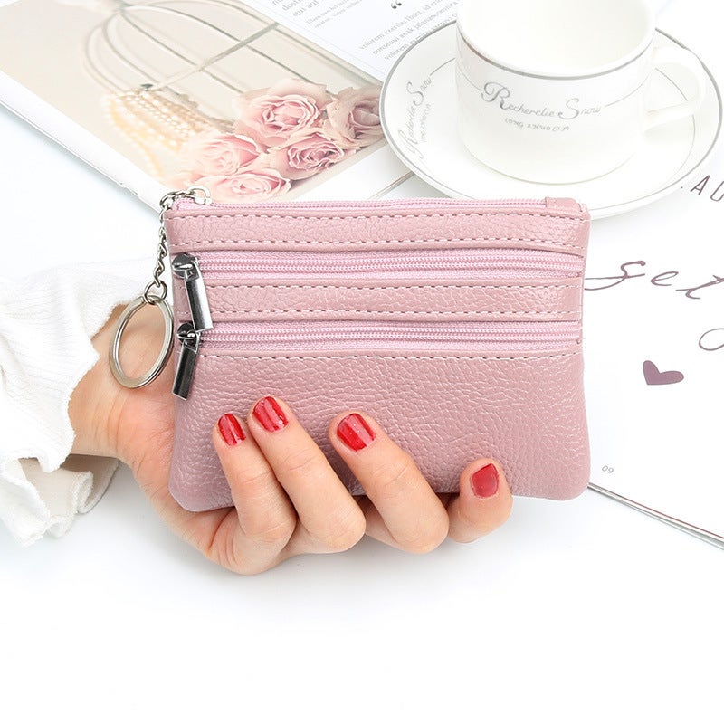 Multifunctional Solid Color PU Leather Wallet, RFID Blocking Design Portable Daily Storage Purse for Cards Cash Coin Business Use - Image 3