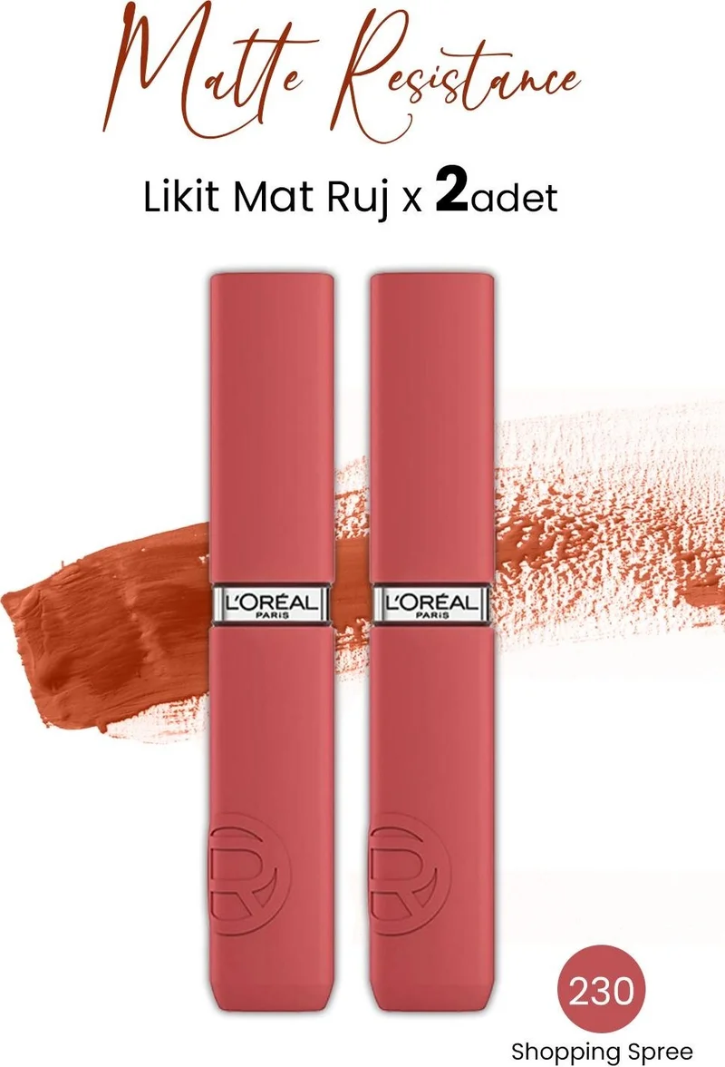 L'Oréal Paris - invalid brand Loreal Paris Infaillible Matte Resistance Liquid Matte Lipstick - 230 Shopping Spree x 2 Pcs