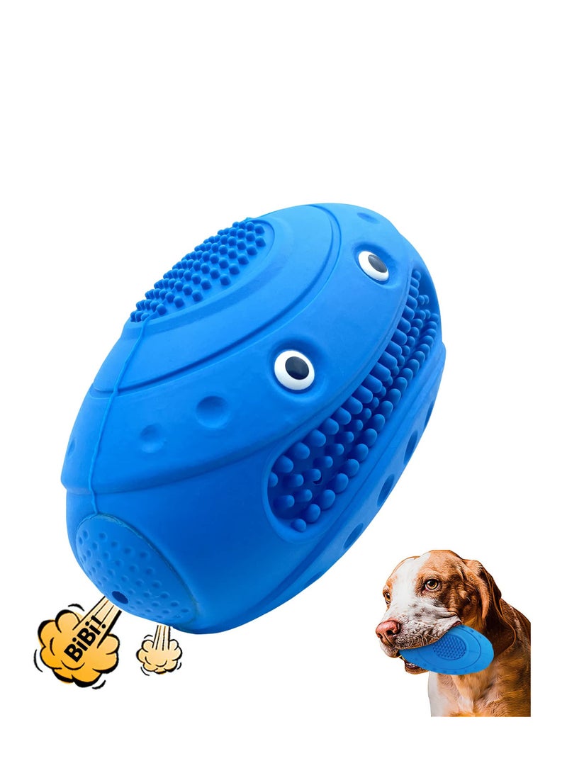 سيوسي Squeaky Dog Ball Toy for Aggressive Chewers 5.2 Inches Indestructible and Durable Pet Medium Large Breed Boredom Stimulating Rubber Outdoor - Image 1