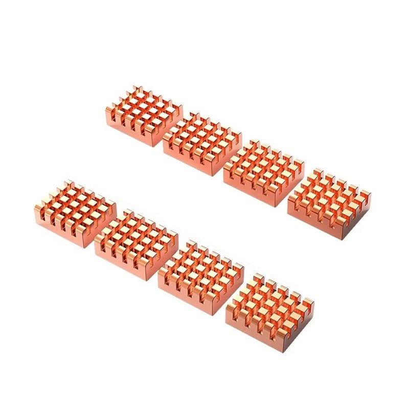 Copper Heatsink Radiator 12x13x5mm with Thermal Tape for Circuit Board Chip 10 Pieces - Image 5