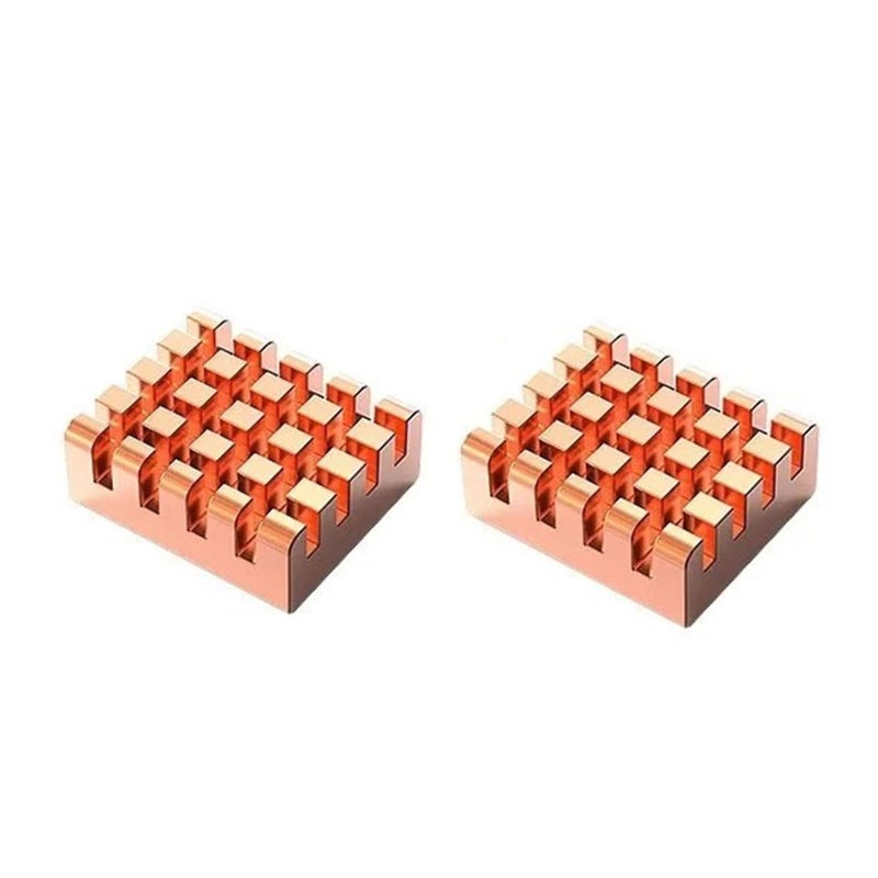 Copper Heatsink Radiator 12x13x5mm with Thermal Tape for Circuit Board Chip 10 Pieces - Image 3