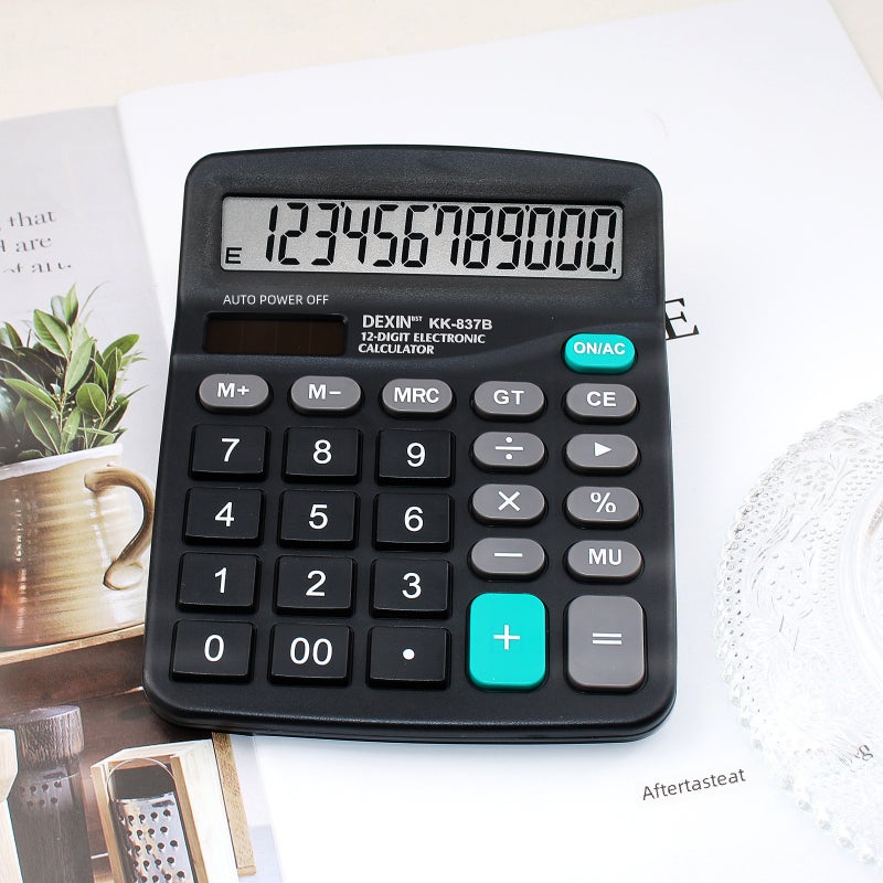 Generic DEXIN KK-837B Desktop 12-Digit Office Calculator 