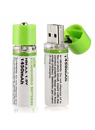 2Pcs USB AA Battery 1.2V 1450 MAH NI-MH Rechargeable Battery LED Charging Indicator Light - pzsku/Z4924A3BF659192697C32Z/45/_/1661420577/526134b8-6188-476d-8c49-05e5a88ddc47