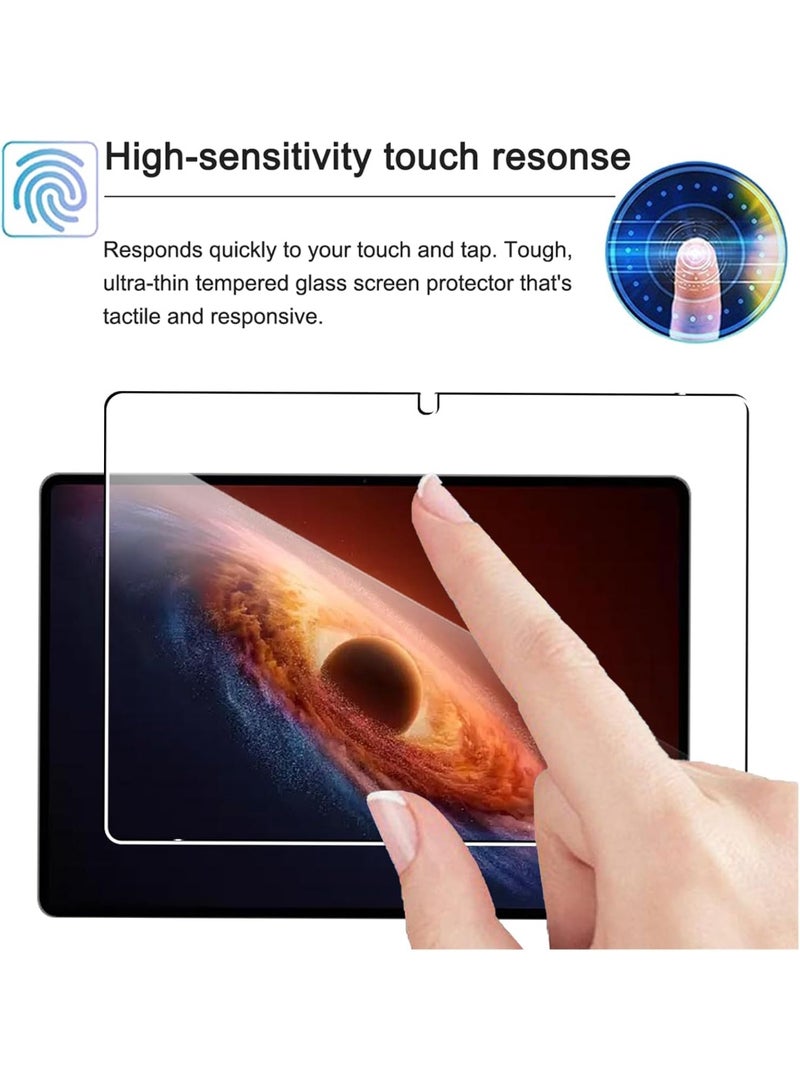 Glass Pro حماية شاشة مزدوجة لجهاز HONOR MagicPad 4/MagicPad4 بحجم 12.3 بوصة، شفافة HD، صلابة 9H، مضادة للخدش، مقاومة للكسر، بدون فقاعات، حساسية للمس، مضادة لبصمات الأصابع، زجاج مقسى - Image 3