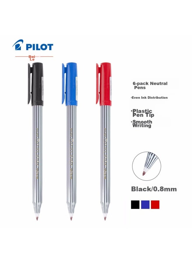 PILOT Rollerball Pen, Gel Pen, Signature Pen, Student Calligraphy Practice, Office Use, Ultra-smooth Writing, Bl-5m, 0.8mm, Black, 6-pack - Image 5