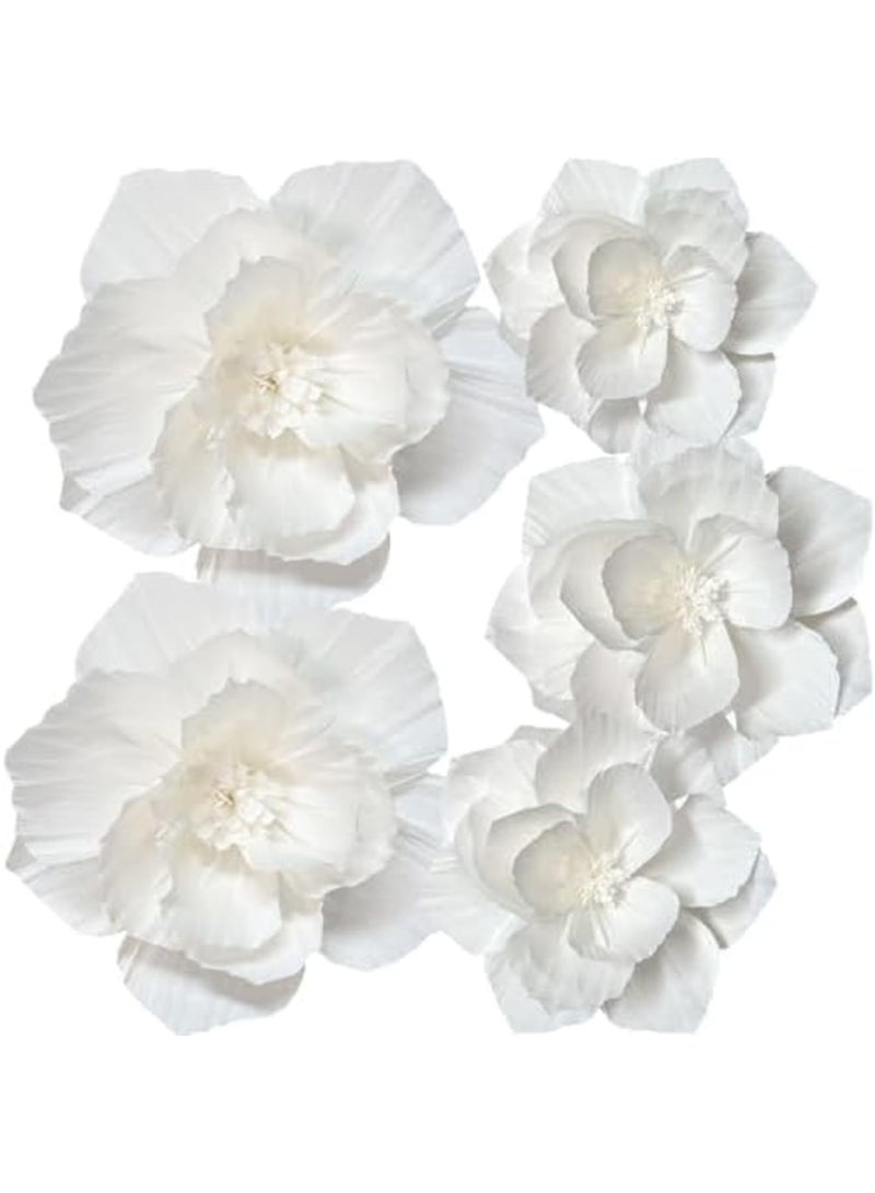 SYOSI White Paper Flowers 3D Artificial Wall Décor, Wedding, Birthday, Bridal, Baby Shower, Nursery Room Backdrop, Table Centerpieces, Party Decorations and Supplies - Image 1