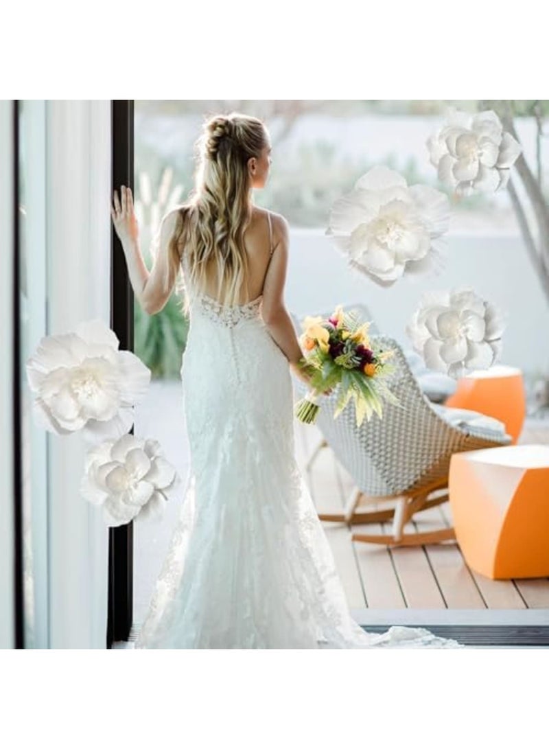 SYOSI White Paper Flowers 3D Artificial Wall Décor, Wedding, Birthday, Bridal, Baby Shower, Nursery Room Backdrop, Table Centerpieces, Party Decorations and Supplies - Image 2