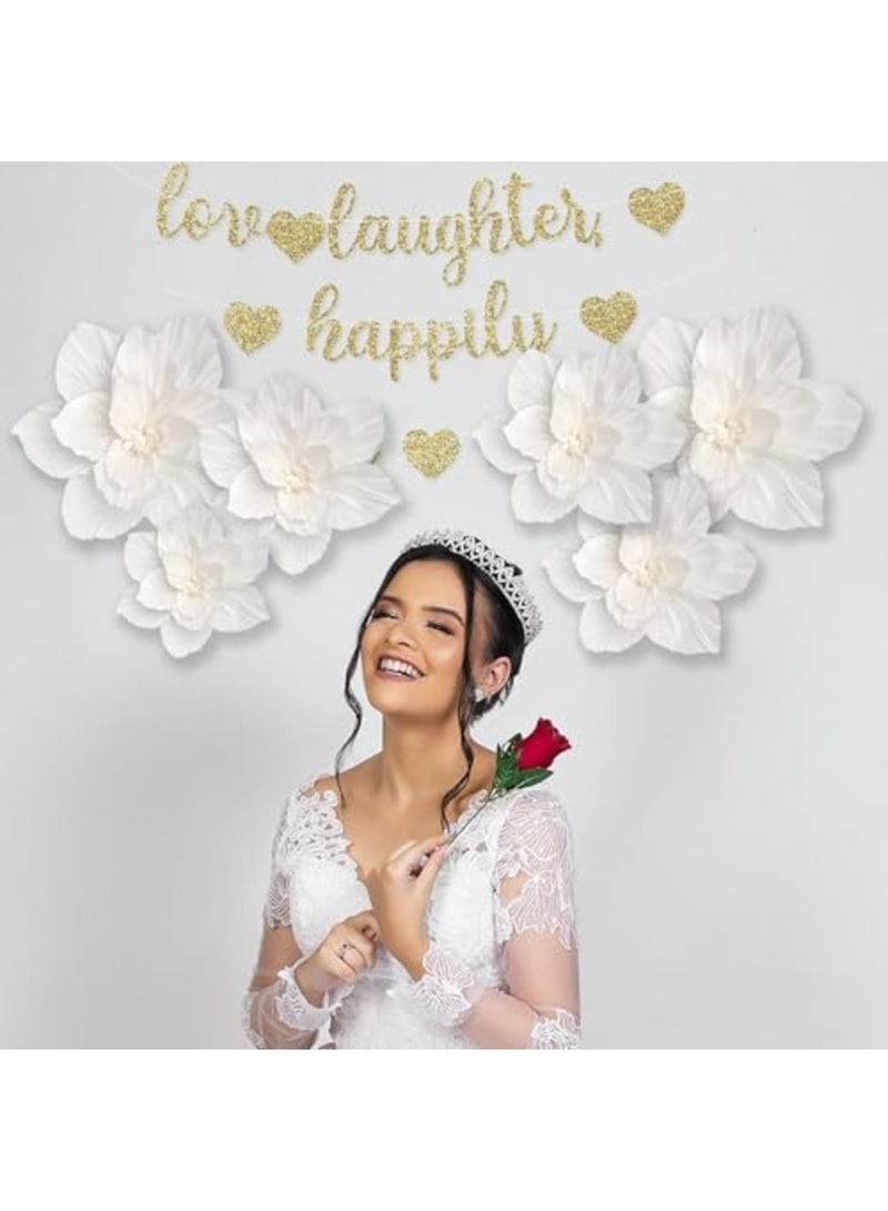 SYOSI White Paper Flowers 3D Artificial Wall Décor, Wedding, Birthday, Bridal, Baby Shower, Nursery Room Backdrop, Table Centerpieces, Party Decorations and Supplies - Image 5