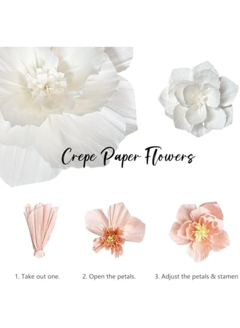 SYOSI White Paper Flowers 3D Artificial Wall Décor, Wedding, Birthday, Bridal, Baby Shower, Nursery Room Backdrop, Table Centerpieces, Party Decorations and Supplies - Image 4