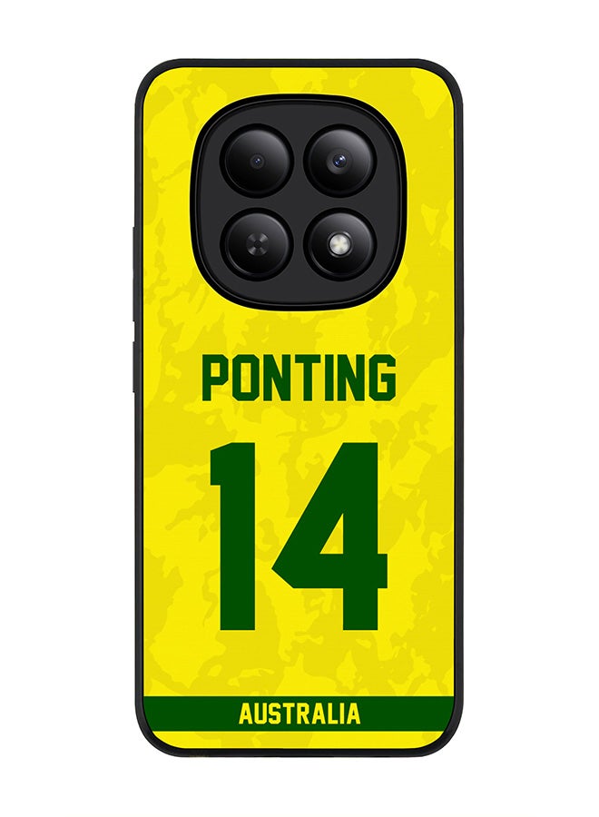 For Xiaomi Redmi Note 15 4G Case,Slim fit Camera Protection, Shockproof Thin Phone cover  - Australia Ricky Ponting, Jersey No 14
